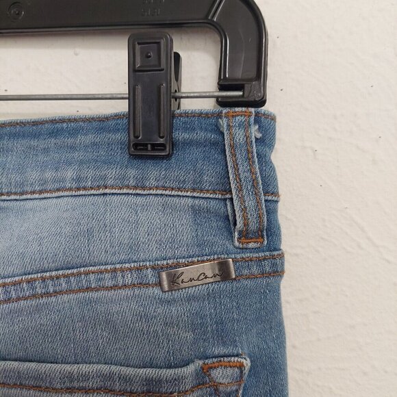 Kancan Caroline Blue Mid Rise Distressed Ankle Skinny Jeans Sz 5 / 26 Stretchy - Picture 10 of 12